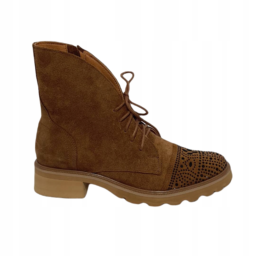 Dámské kotníkové boty Exqusite 1413 Bronz Koňak 38, Br