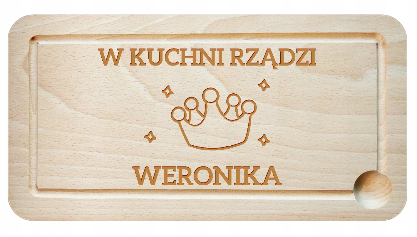 

Deska Do Krojenia Drewniana 32cmx17cm+GRAWER