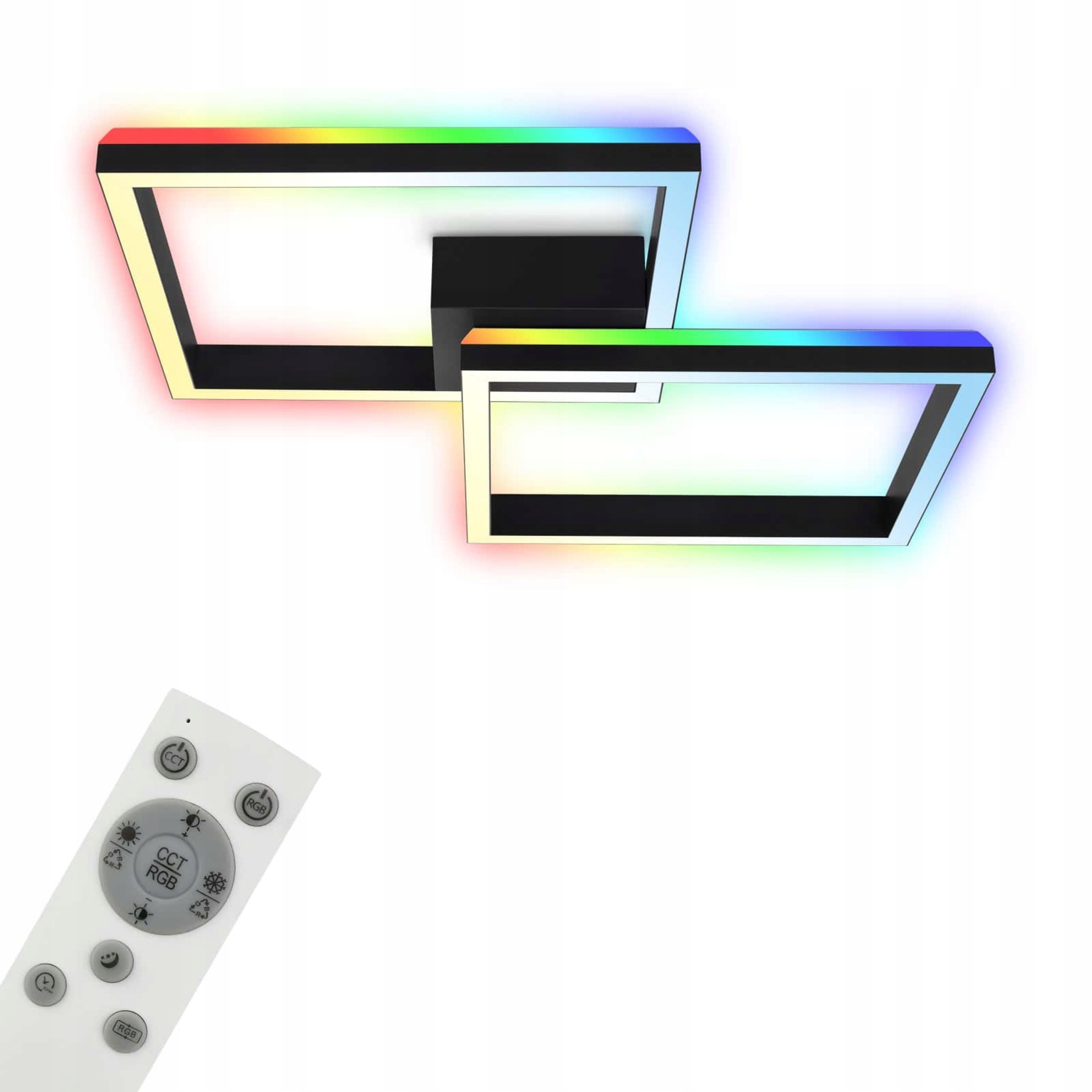 Briloner Brilo 3753-015 Led stropné svietidlo Rgb Cct 64cm 40W 3600lm čierne