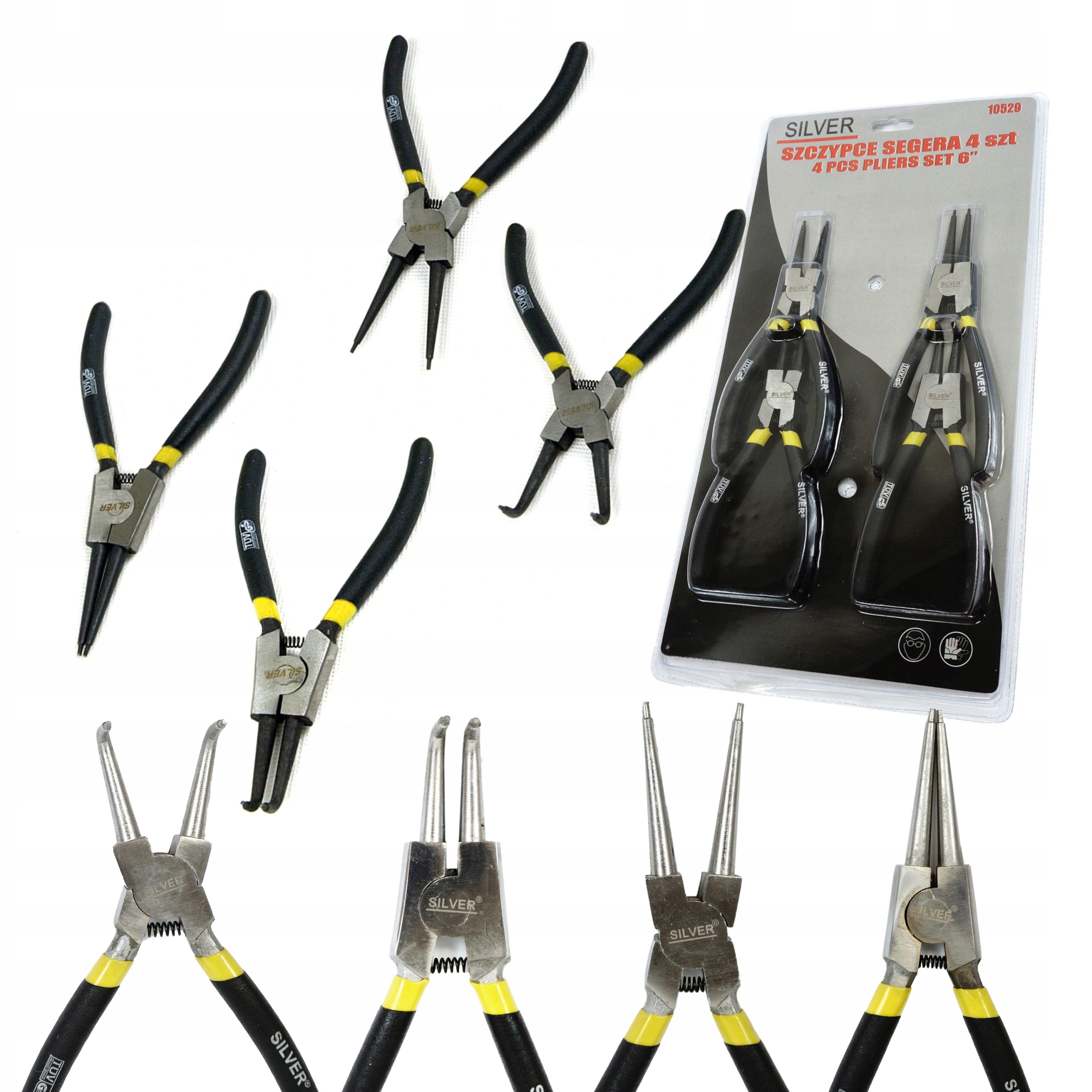 

Zestaw Szczypce Segera CrV 4SZT 6" 160mm Prof
