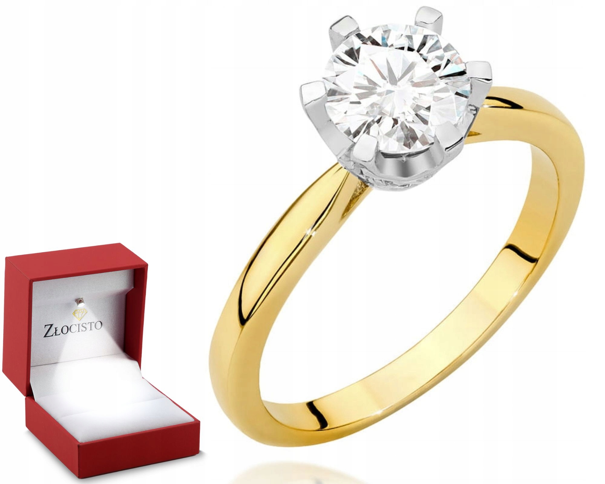 Zlatý Prstýnek Briliantový Diamant 585