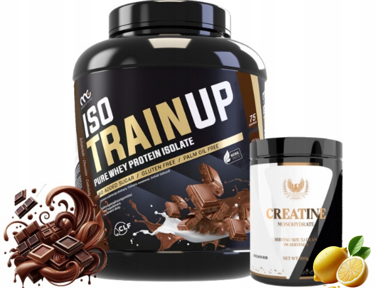Muscle Clinic Iso Train Up 2250 g Proteinový Izolát 92 g Kreatin 500 g Mono