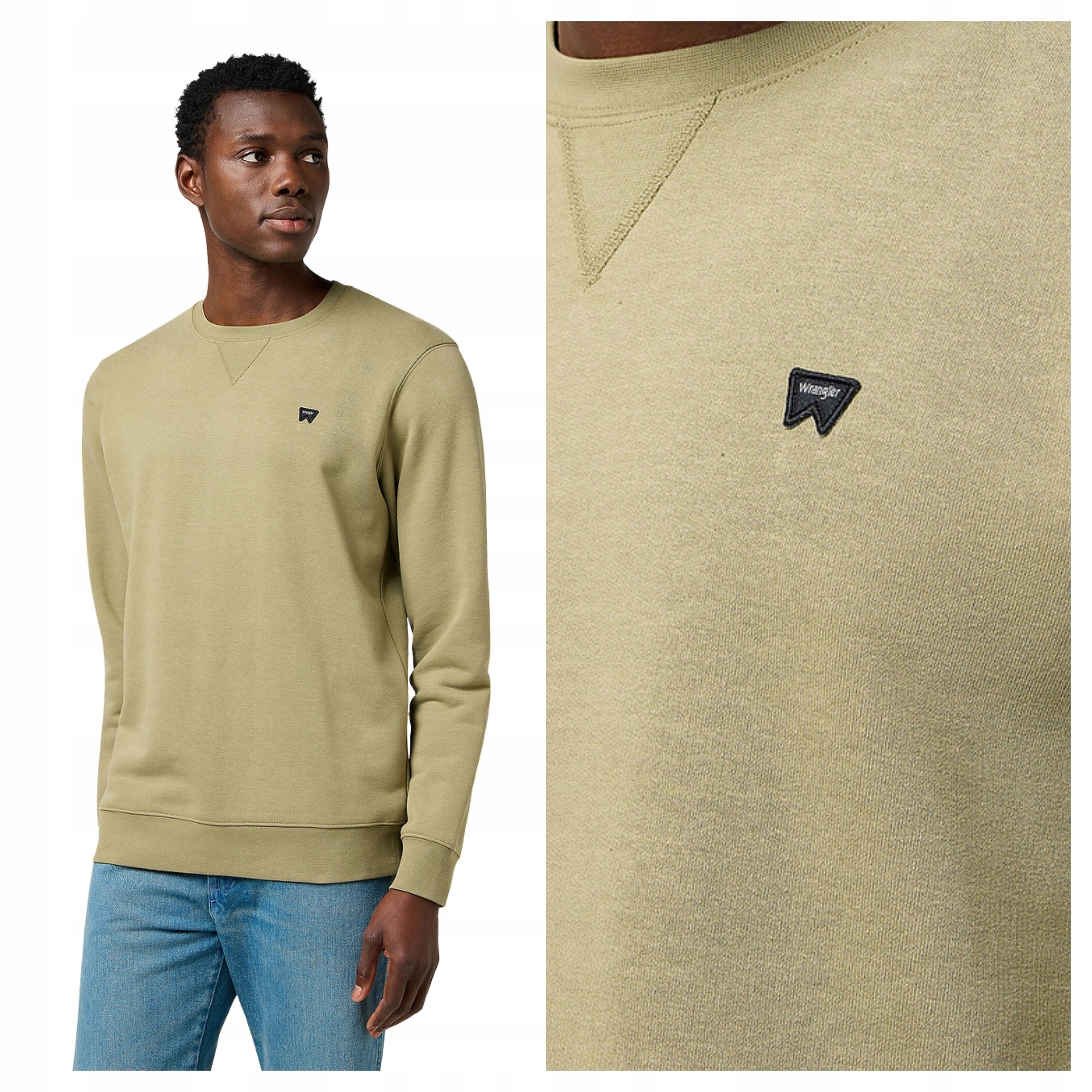 Pánská Mikina Wrangler Sign Off Zelená Casual Basic M