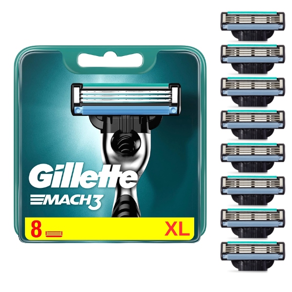 Gillette Mach3 čepele a vložky nůžek 8 ks
