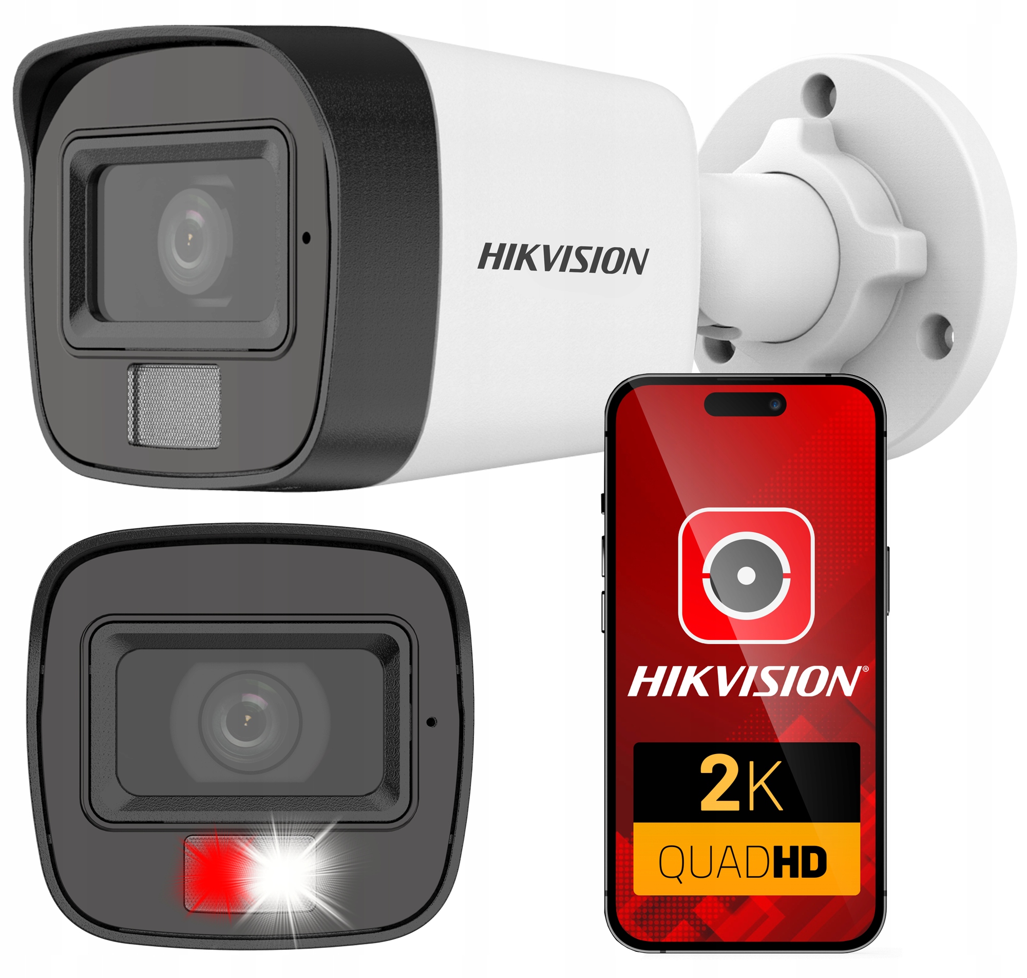 Ip kamera Hikvision 4MPx 2K+ Venkovní PoE Širokoúhlový Led mikrofon Ir