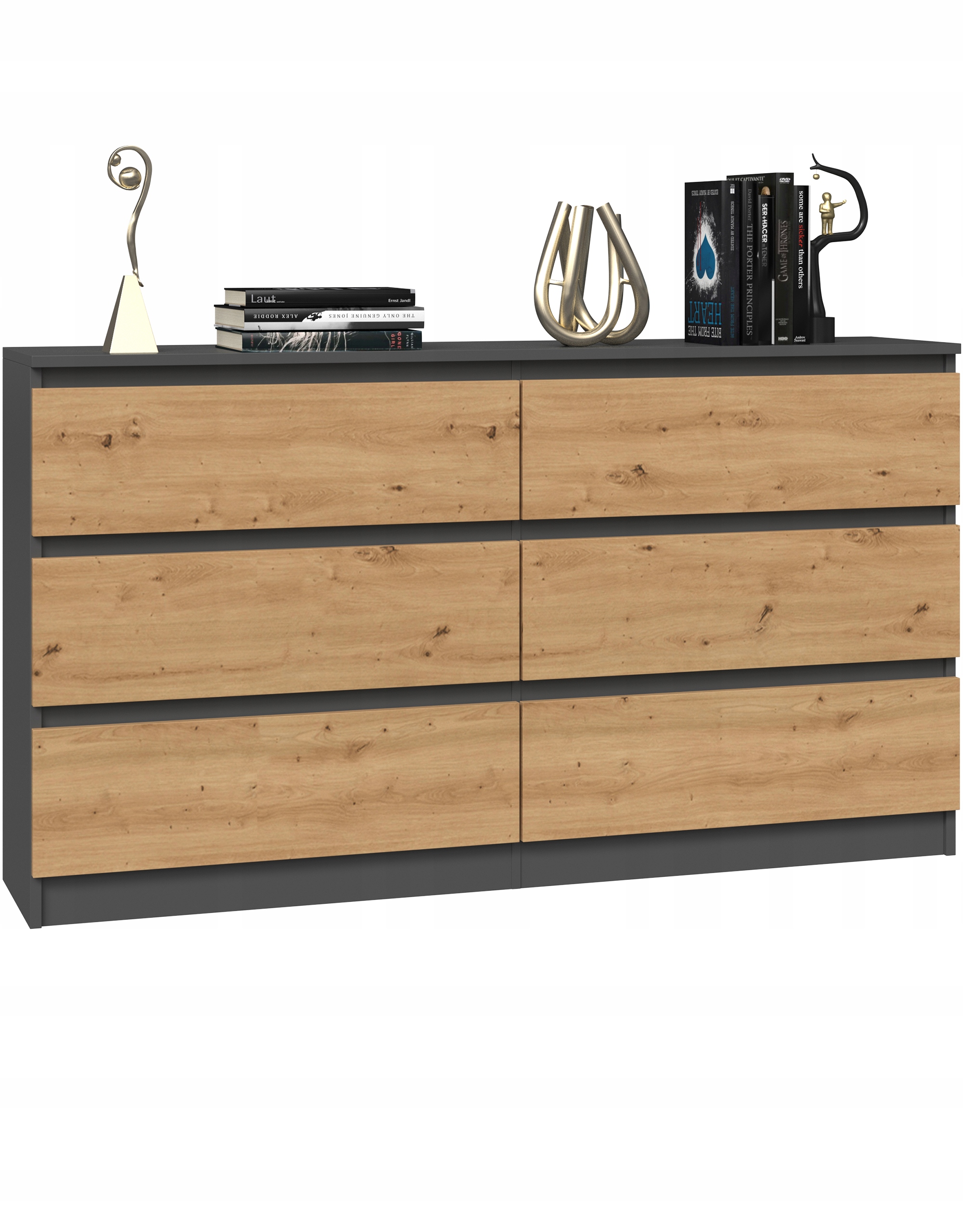 Комод шкаф антрацит ARTISAN 140 см ящики для гостиной с ящиками