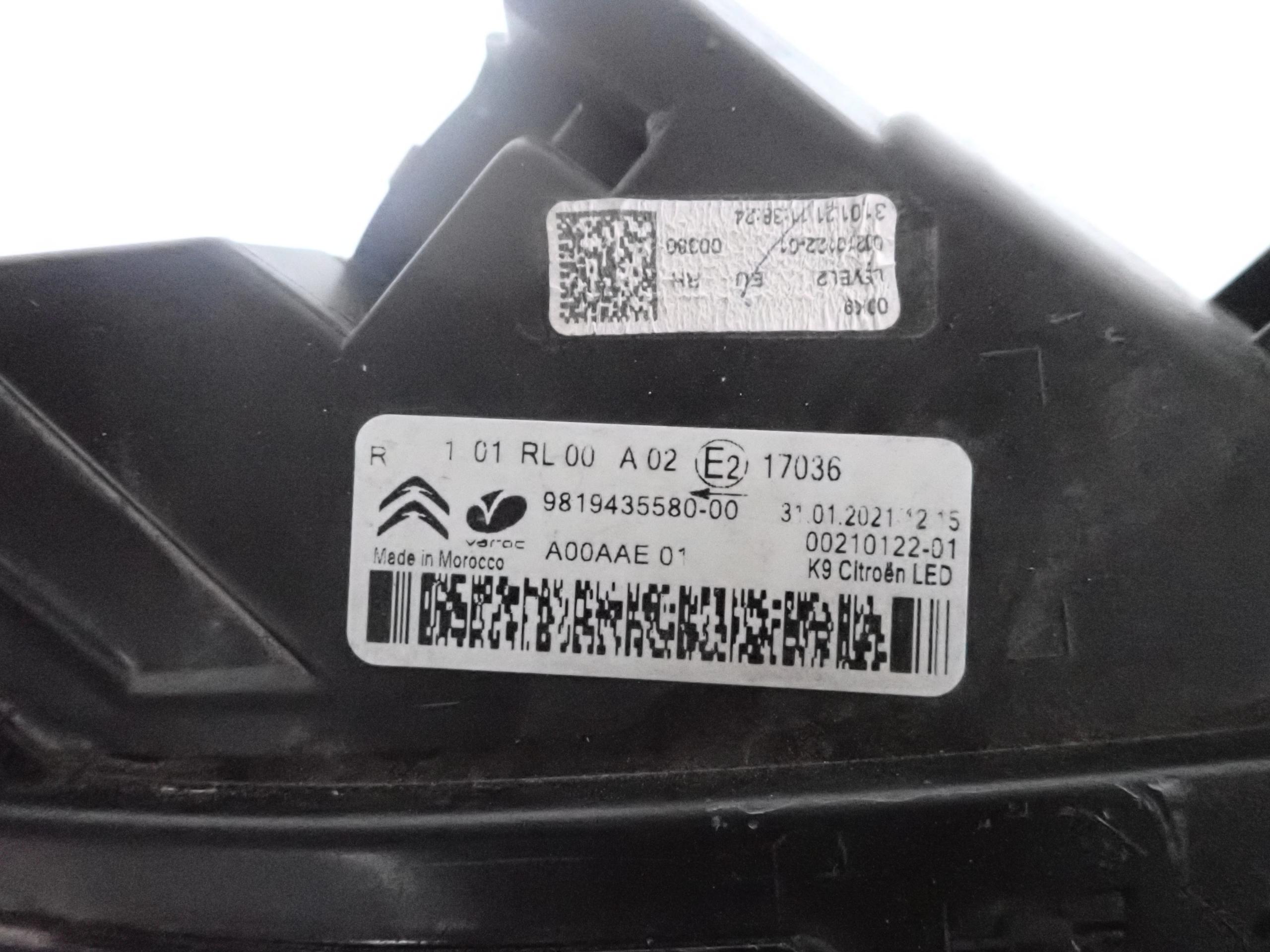 CITROEN BERLINGO IV light right front front LED 9819435580-00