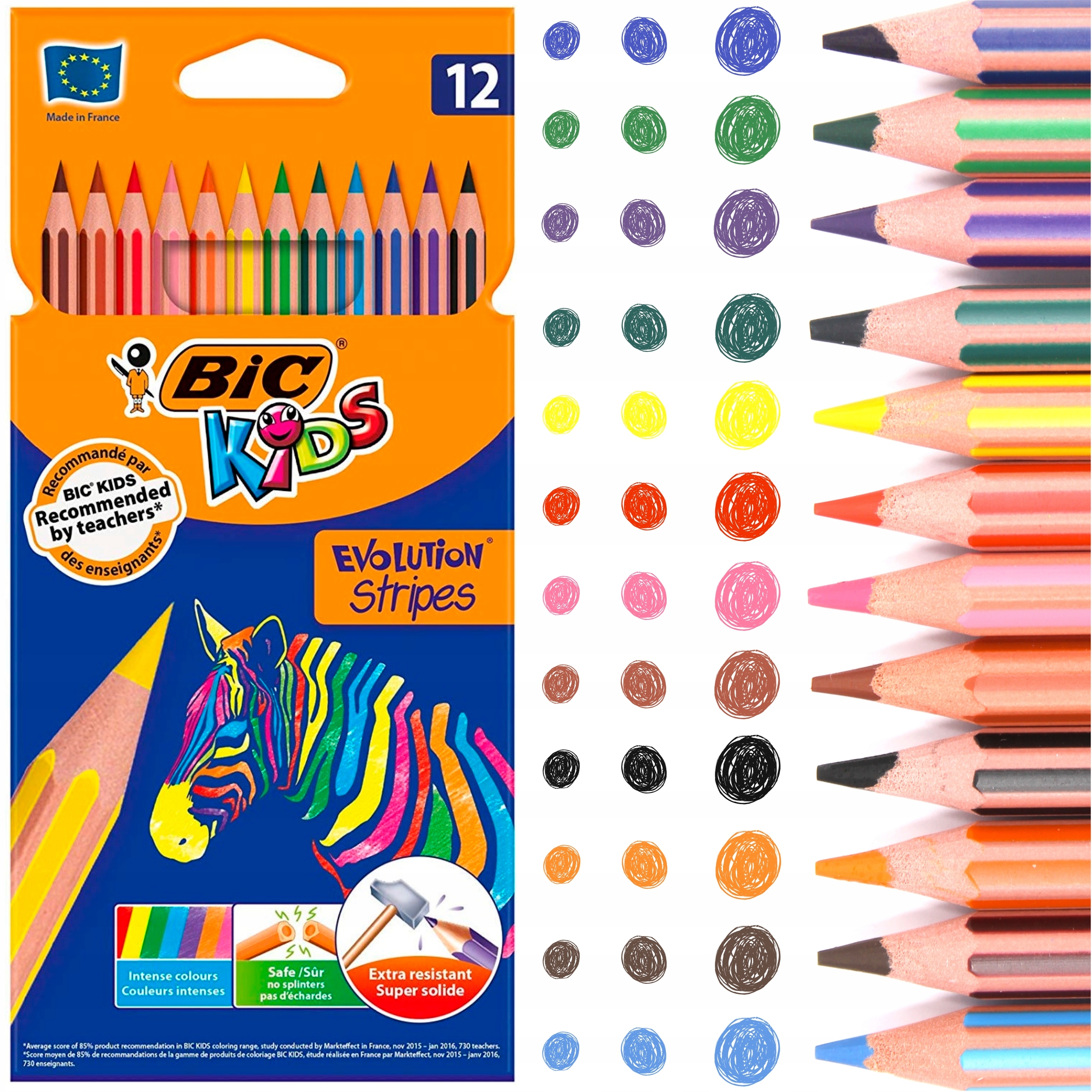 

Kredki szkolne niełamliwe Bic Evolution