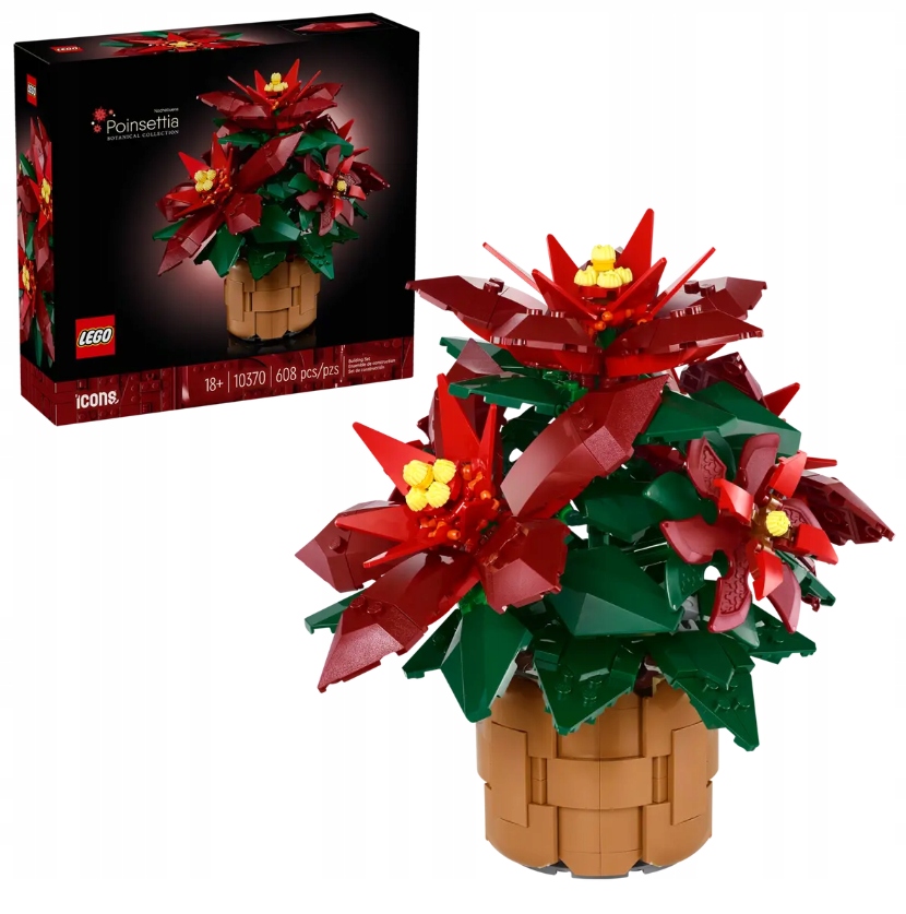Lego Botanicals Icons 10370 Betlémská hvězda Vánoční Hvězda Květiny Ozdoba