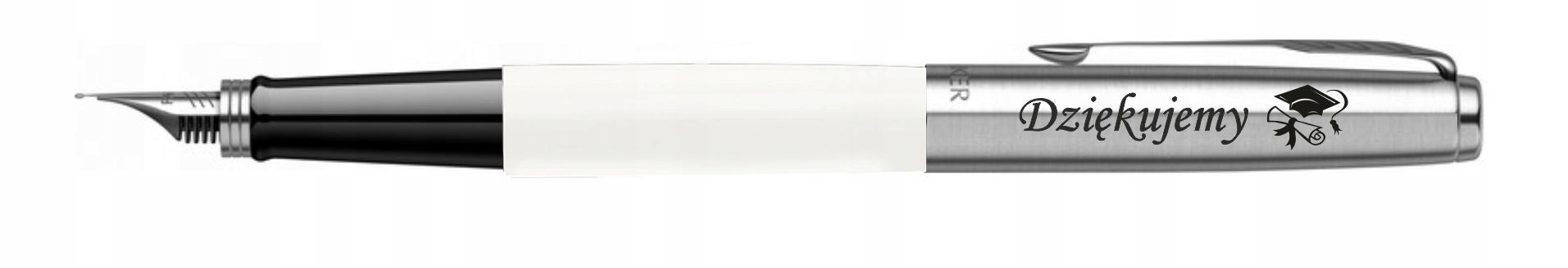 PREZENT DLA NAUCZYCIELA NA KONIEC ROKU PARKER JOTTER BIAŁY PIÓRO Z GRAWEREM Kolor atramentu niebieski