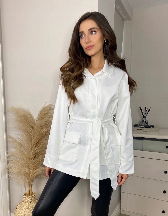 B8A202 BIAŁA MARYNARKA THREADBARE XS Rozmiar XS