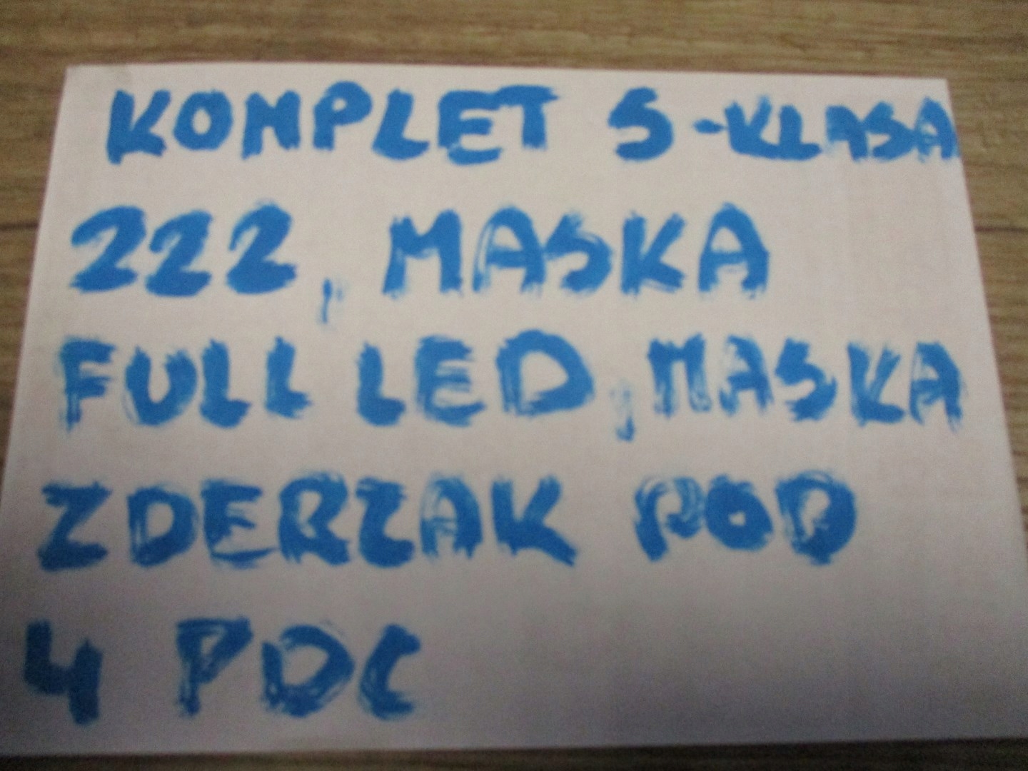 Mercedes S KLASA 222 bonnet fender light front