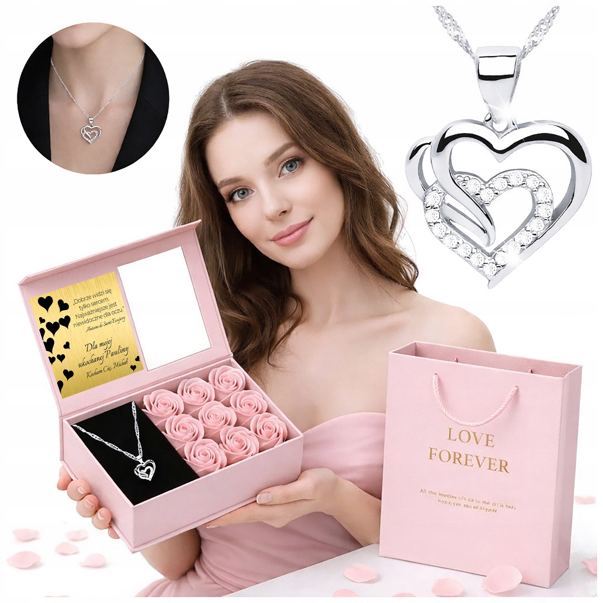 Stříbrný Náhrdelník Krabička S Gravírováním, Dárek "staneš Se MI Svědkem?"