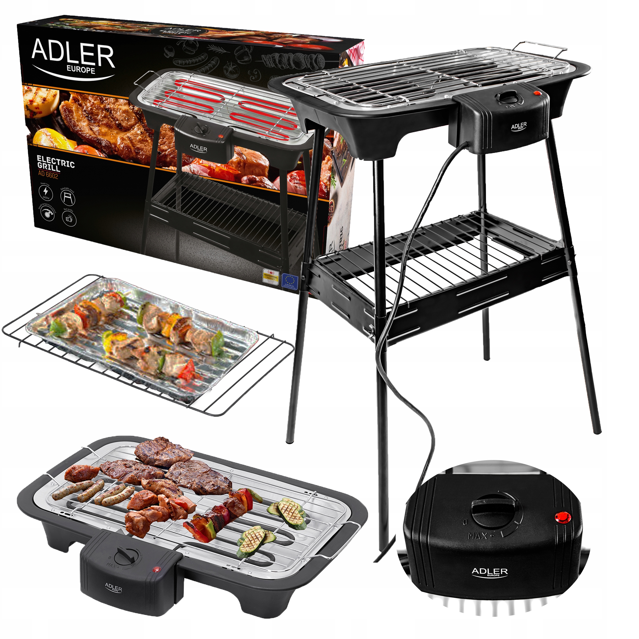 GRILL ELEKTRYCZNY STOJĄCY BALKONOWY STOŁOWY REGUL