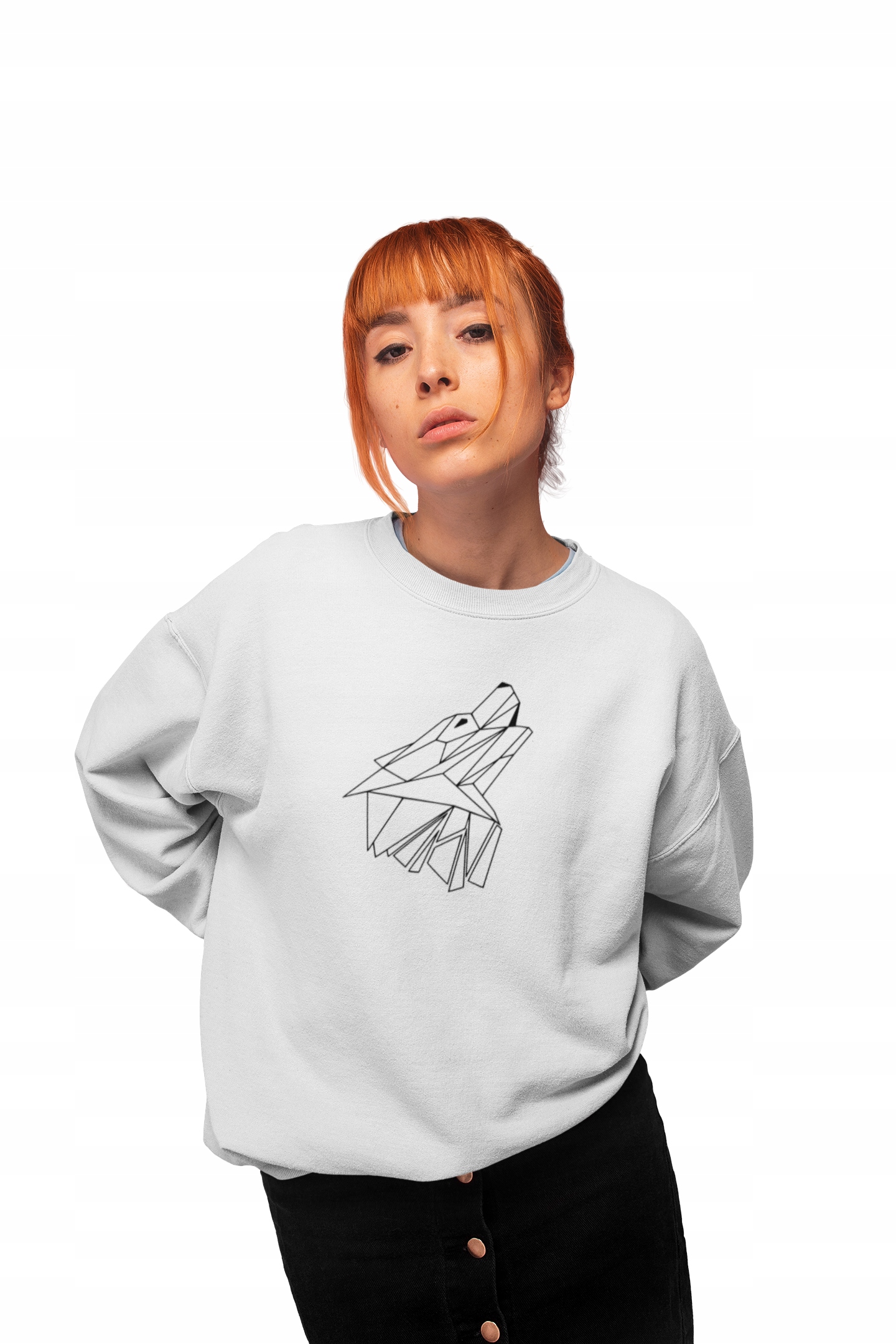 

Bluza Z Wilkiem, Wilk Prezent, Biała XL
