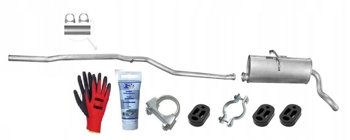 Citroen Berlingo 1.9 Diesel 51 kW (1996-9/2001) Trubka Tlumič bonus