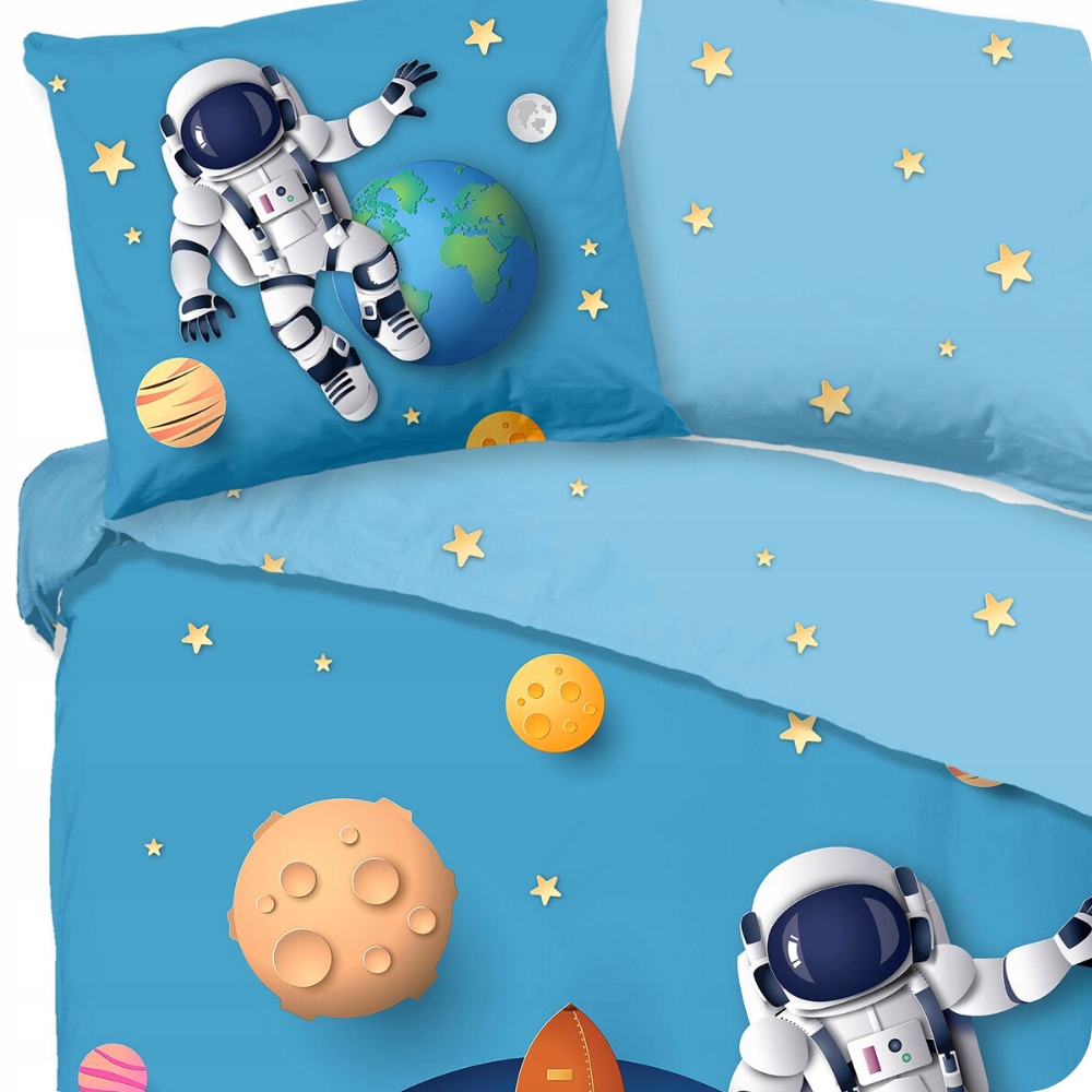 

Pościel Kosmos Rakieta 140x200 Ziemia Bawełniana