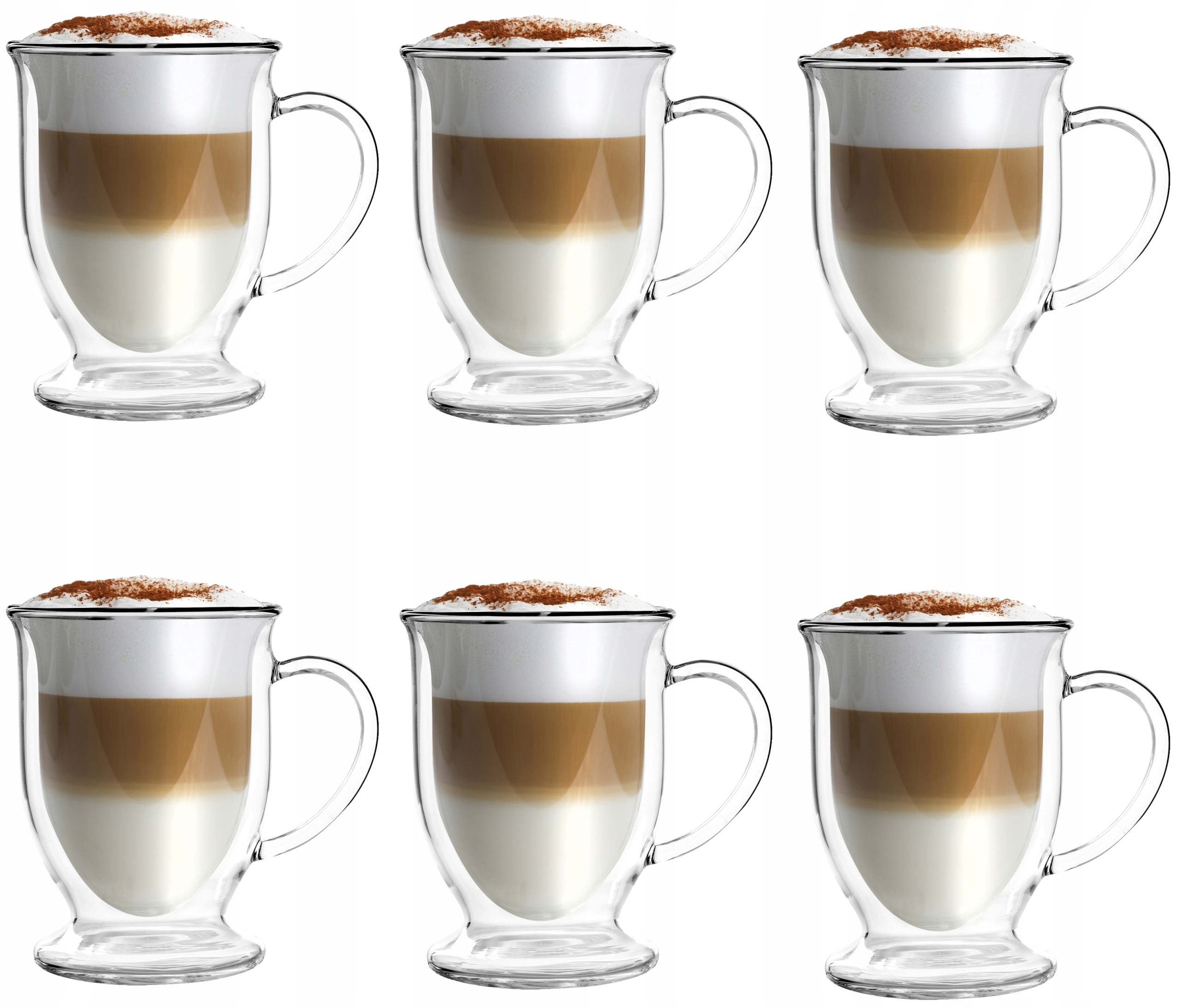 

Vialli 6 Filiżanki Szklanki Herbaty Kawy Latte 250