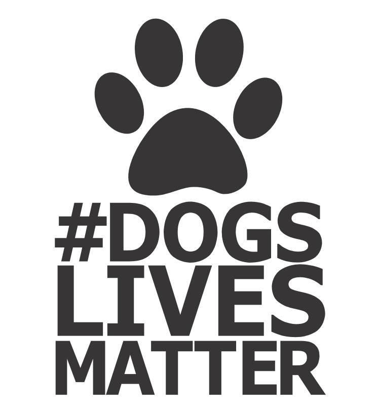 Naklejka na samochód #dogslivesmatter- BLACK