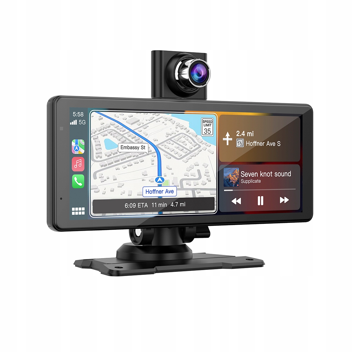 Radio Transmiter Tablet CC250 CarPlay AndroidAuto wideorejestrator kamera