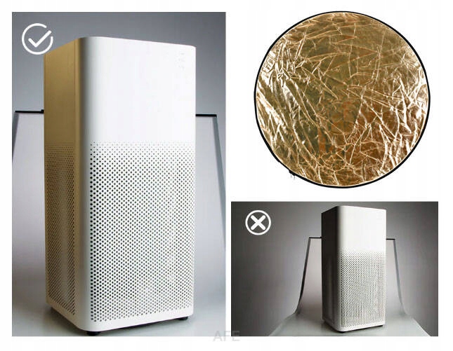 Blenda 2w1 okrągła złoto-srebrna złota srebro 60cm POKROWIEC / FUTERAŁ Rozmiar Do 60cm