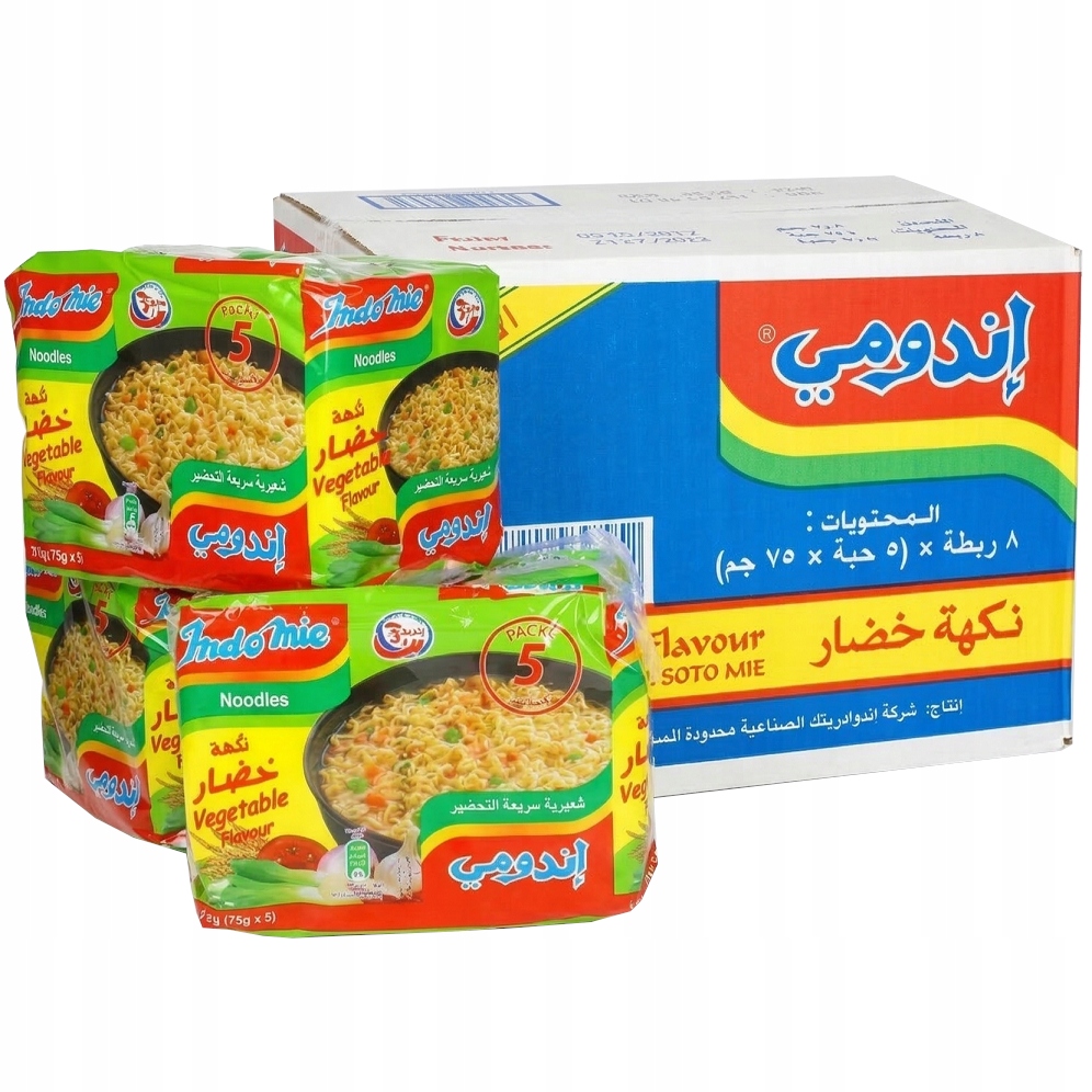 40x Makaron zupka instant Vegetable indonezyjski 75g Indomie Filipino Food