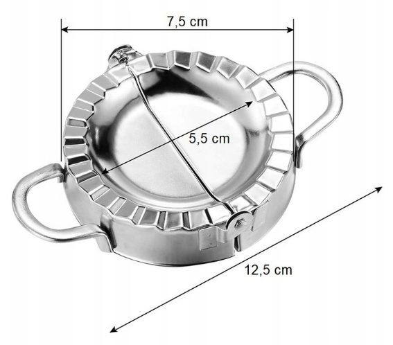 FORMA DO LEPIENIA PIEROGÓW MASZYNKA MAŁA WYKRAWACZ PIEROGÓW STALOWY Rodzaj foremka składana