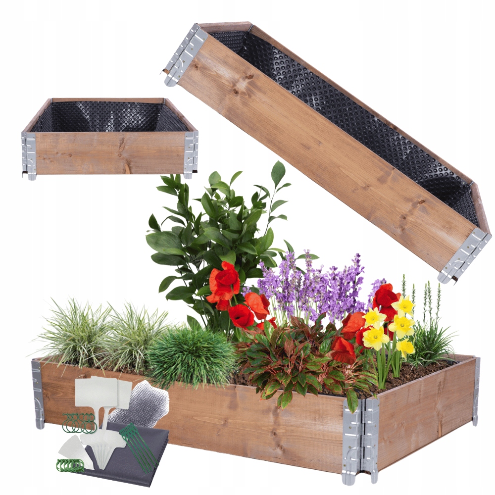 Kaskádová zeleninová škatuľa nastaviteľná 20x120x80 impregnácia Fólia Kubelky