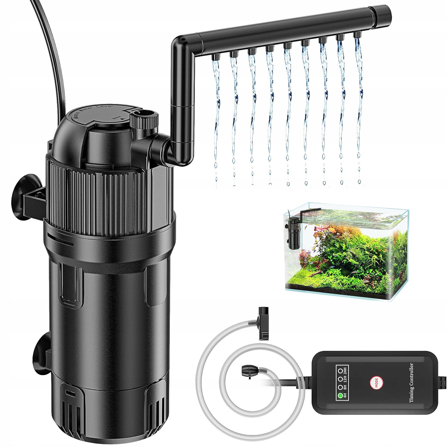 Levně Vnitřní Akvarijní Filtr S Regulací Průtoku A Tichým Provozem