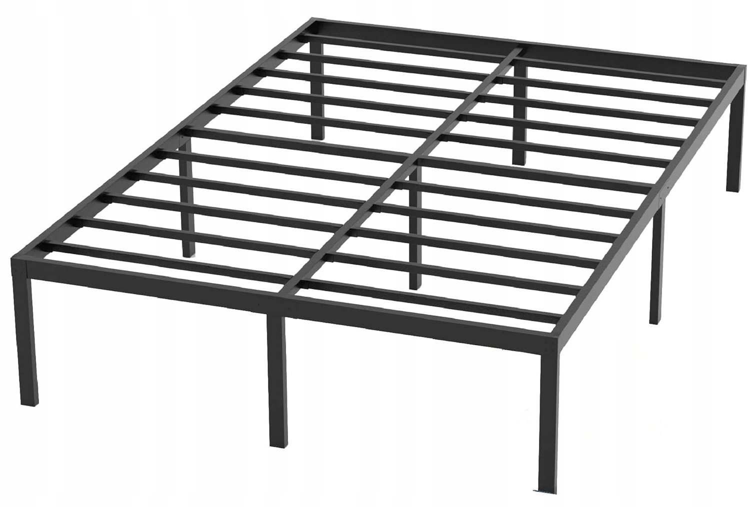 Kovová dvojlôžková posteľ 160 x 200 cm – Čierny rám s vysokou odolnosťou