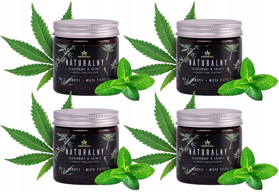Sada 4x HempKing Přírodní konopný deodorant s Cbd a mátou peprnou
