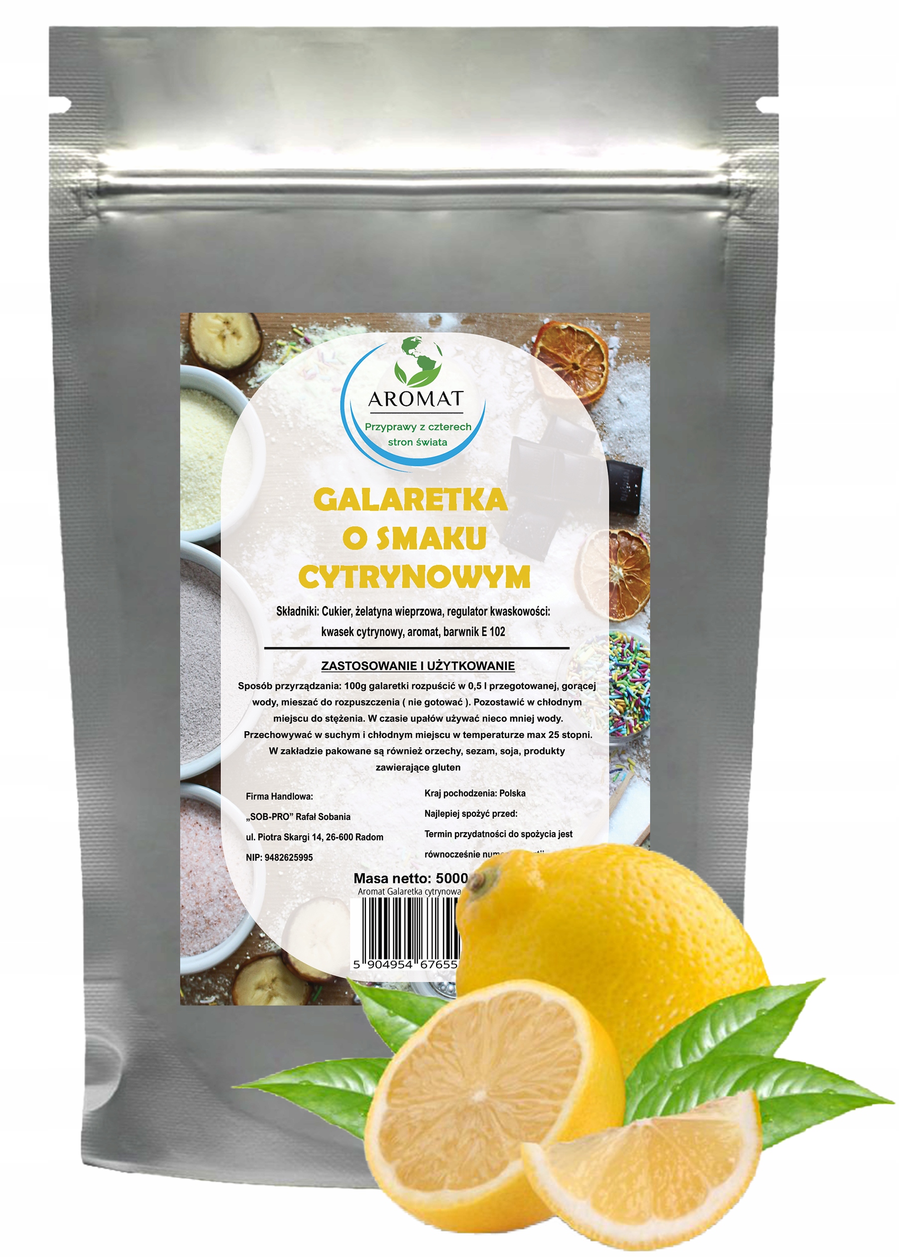 Levně Želé S Citronovou Příchutí 5000 G Aromat 5 Kg Citron