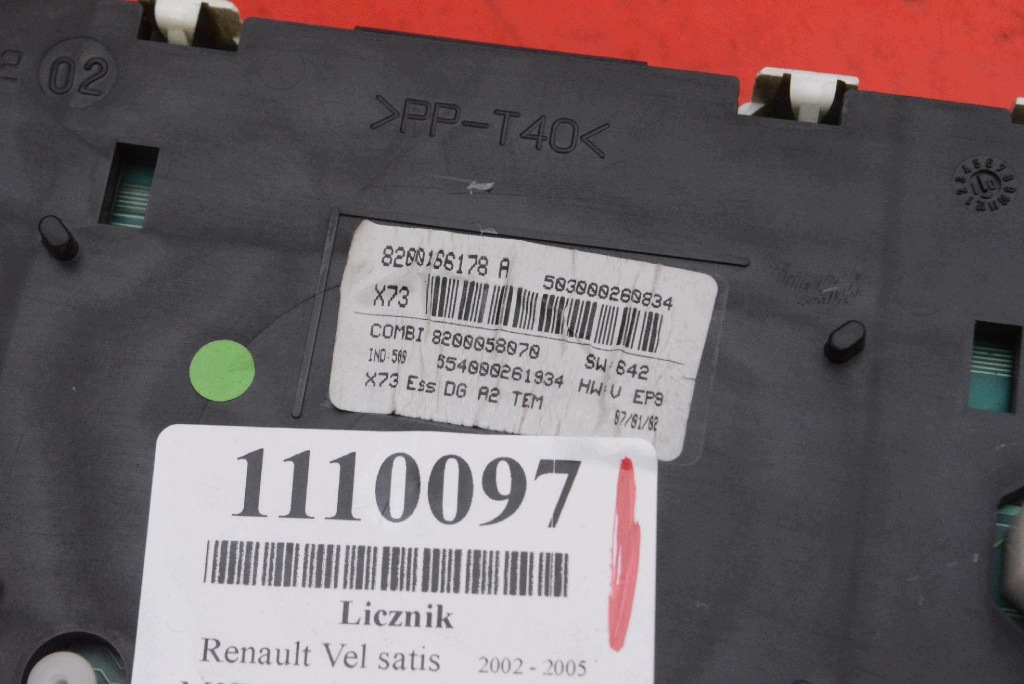 dials dials EU 8200166178A RENAULT VEL SATIS 2.0 T 163 KM 02-05