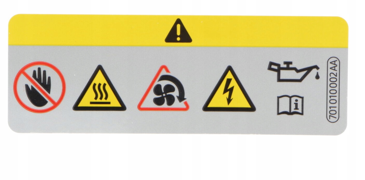 NAKLEJKA INFORMACYJNA NA PAS PRZEDNI 701010002A