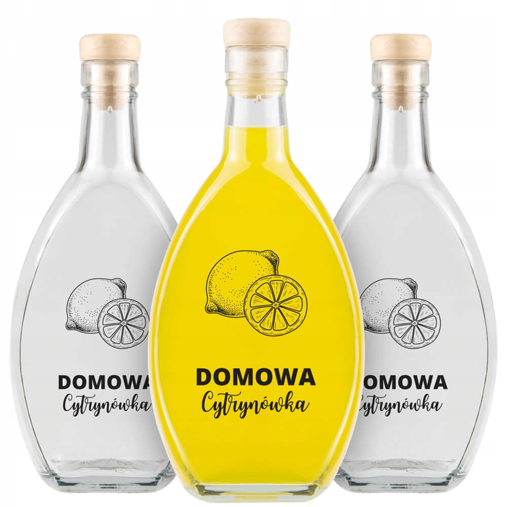 

10x Butelki Elipsa 500ml nadruk Domowa Cytrynówka