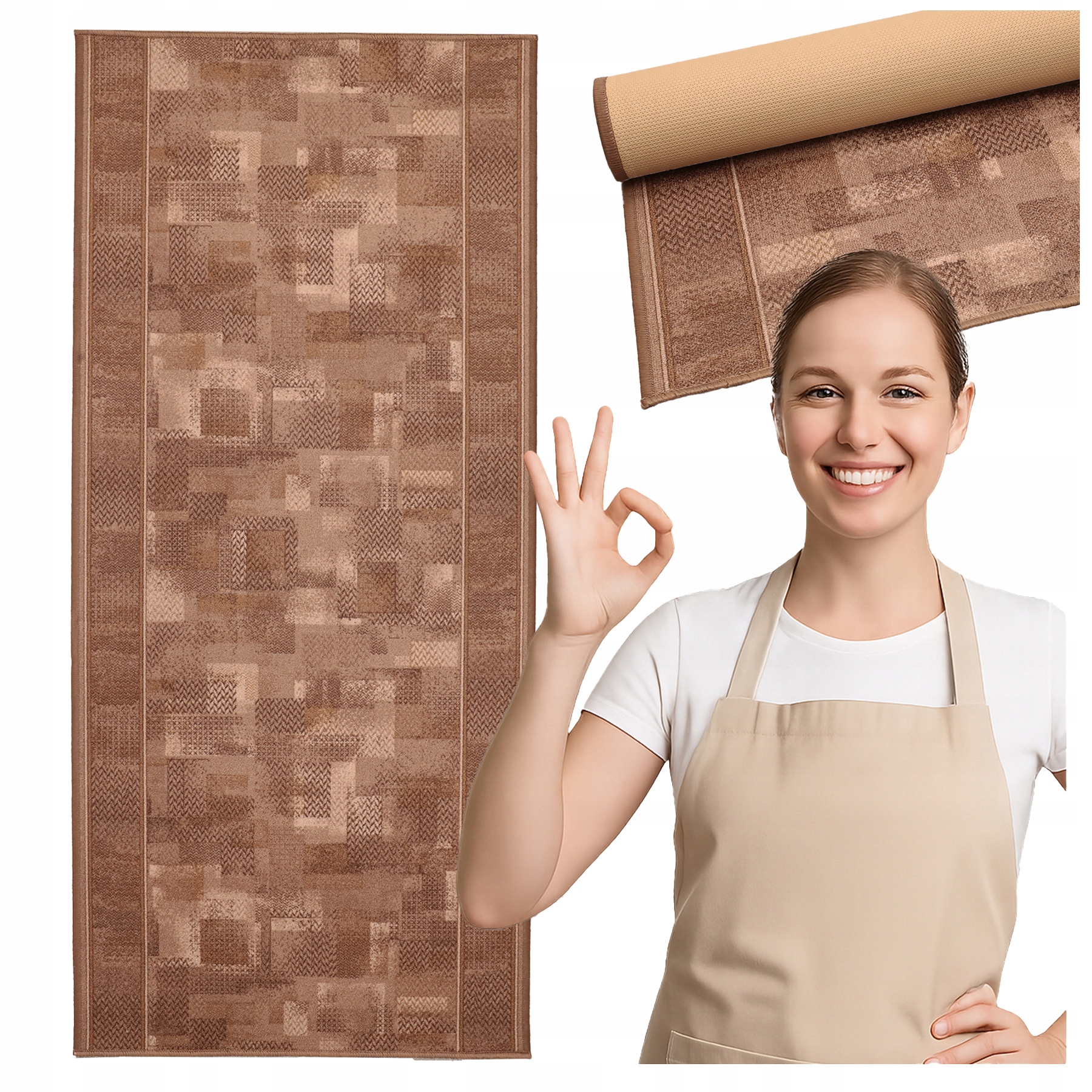 Koberec Běhoun do předsíně chodby 67x200, protiskluzový koberec obšitý