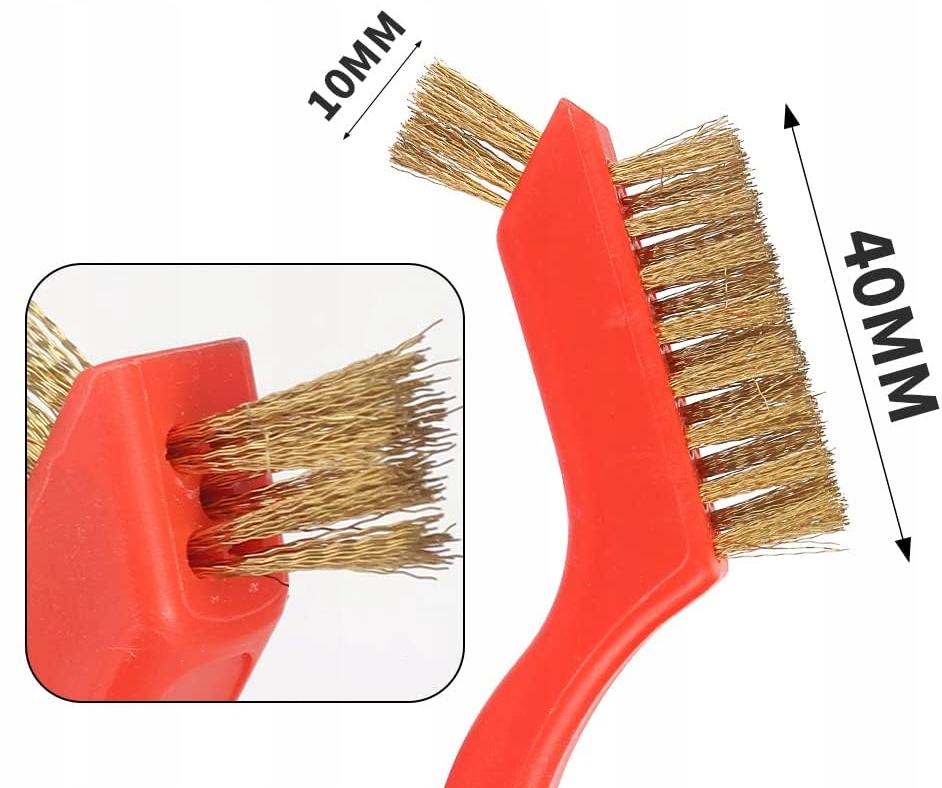 ZESTAW SZCZOTEK DRUCIANYCH DRUCIANA 3 SZTUKI - DO RDZY METALU FARBY Marka Falon-Tech