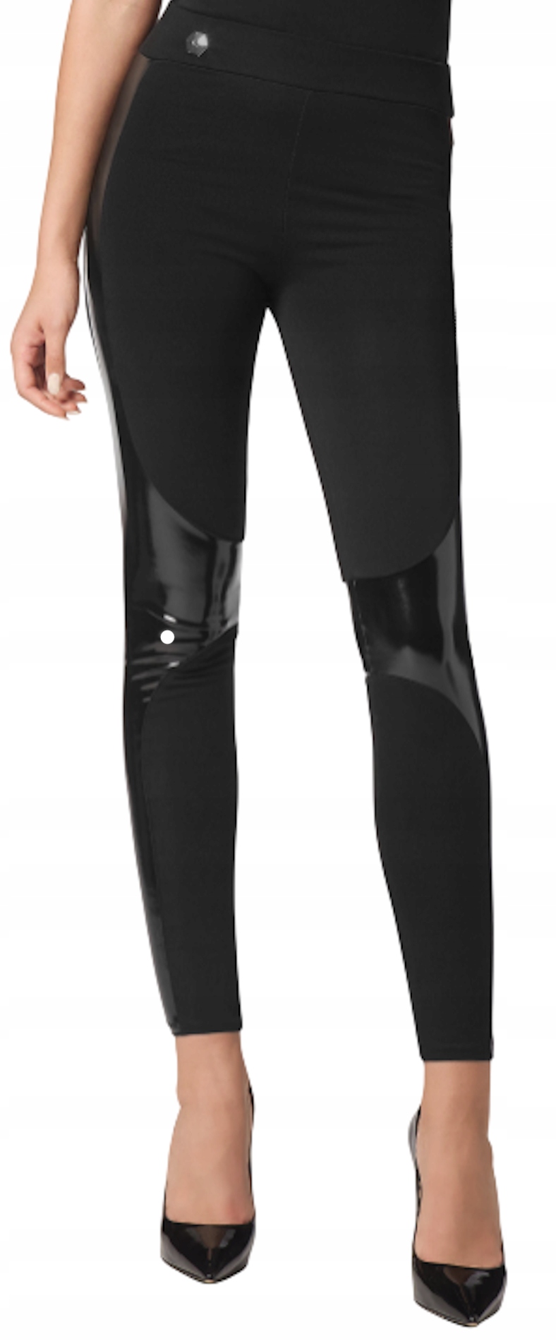 Philipp Plein Dámské Legíny S Latexovými Vložkami, Černé, vel. M