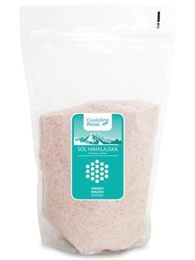 4x Crystalline Planet Himalájská sůl růžová jemně mletá 1 kg