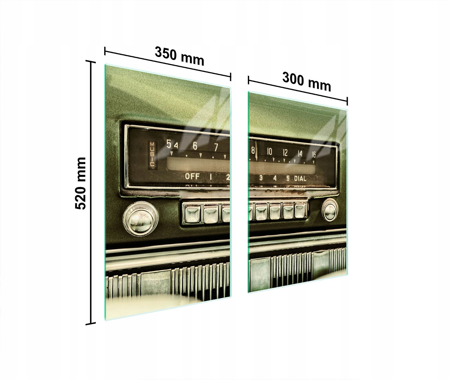Skleněná Ochranná Deska Do Kuchyně 65x52 Radio