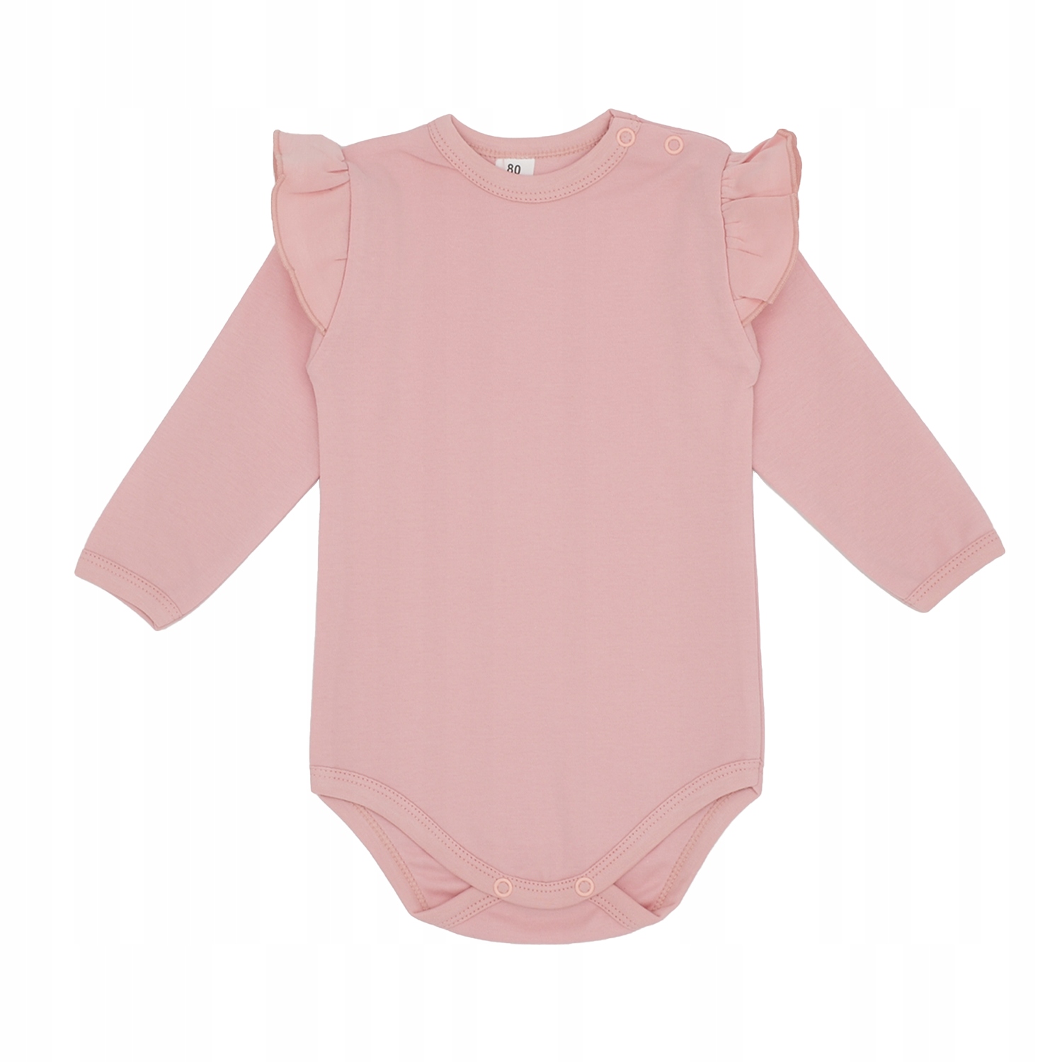 

Body dziecięce z falbanką 86 brudny róż