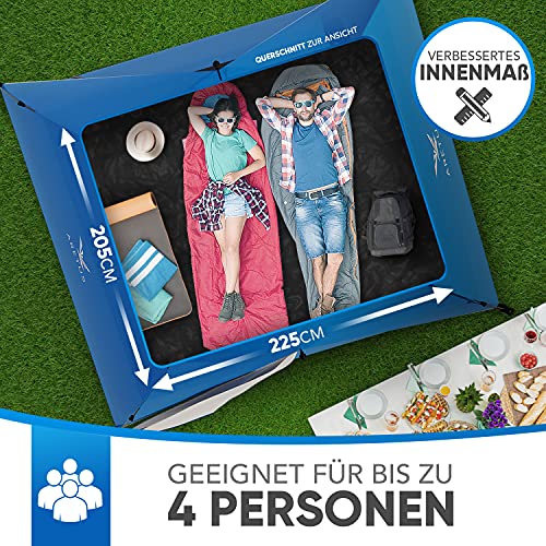 ARETUS Namiot Samorozkładający 2-4 Osoby Wodoodporny Szybki Montaż — miniatura 7
