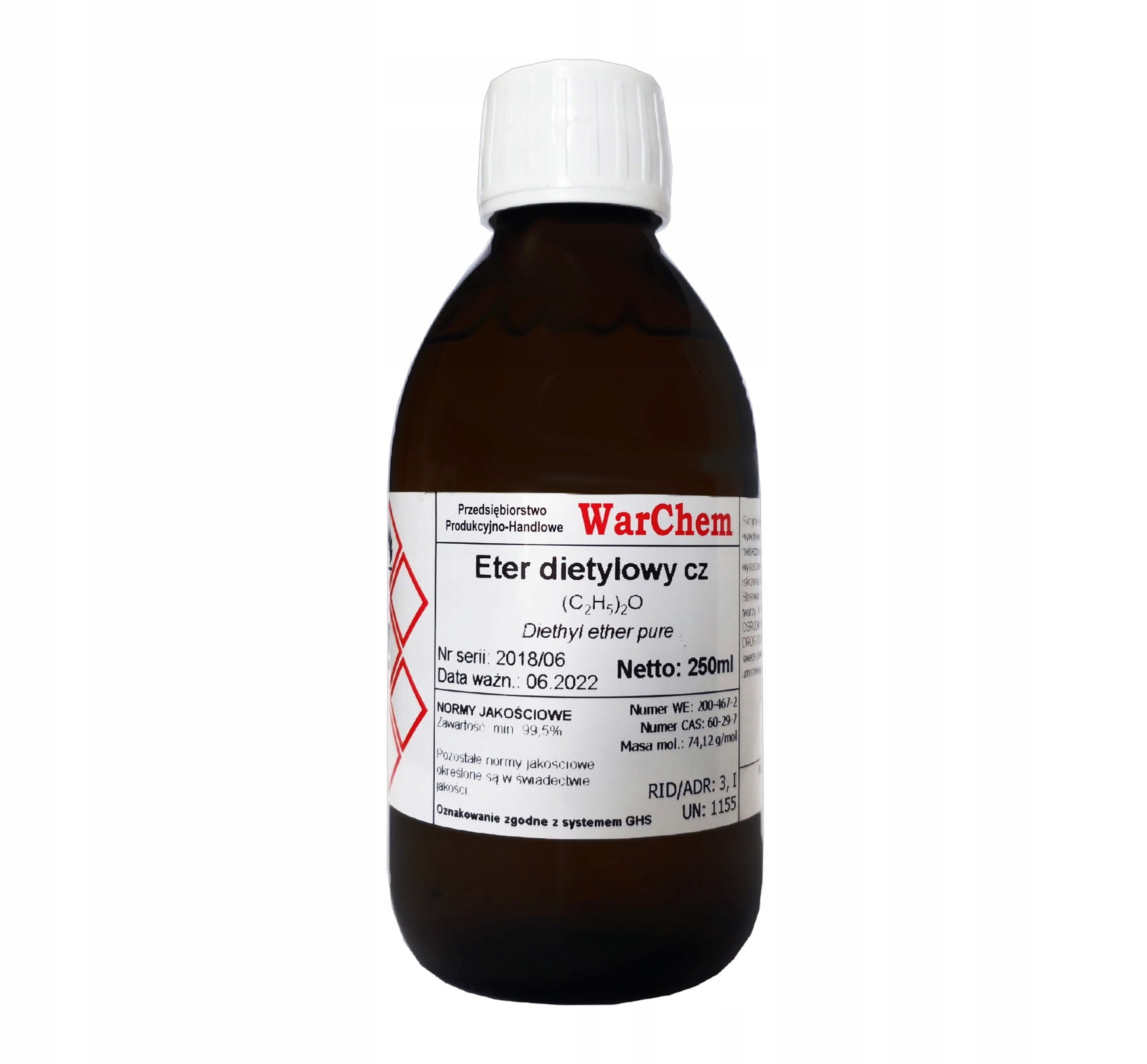

Eter Dietylowy czysty min. 99,5% 250ml Warchem