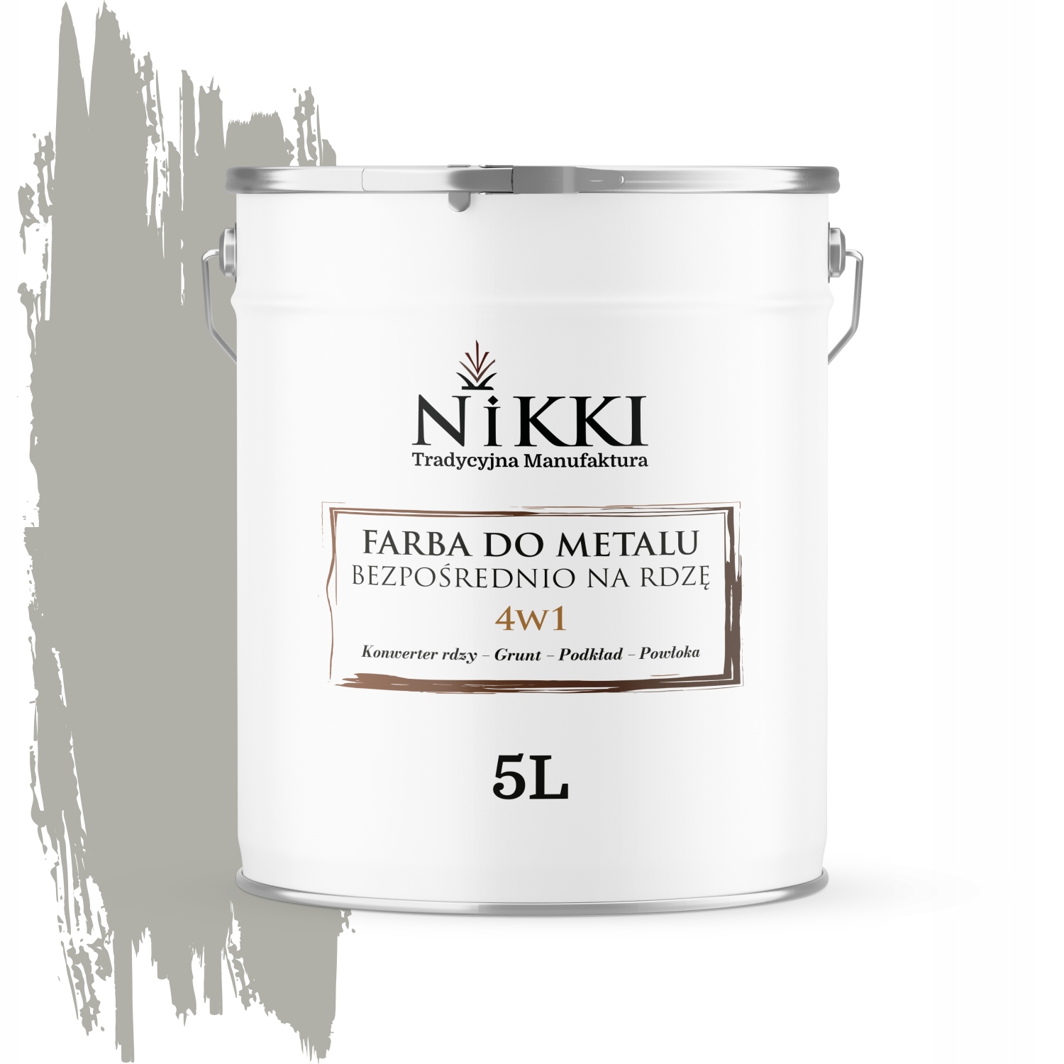 Farba Na Kov Priamo Na Hrdzu Pozinkovaná 4v1 Šedá Agatová Ral 7038 Polomat 5L