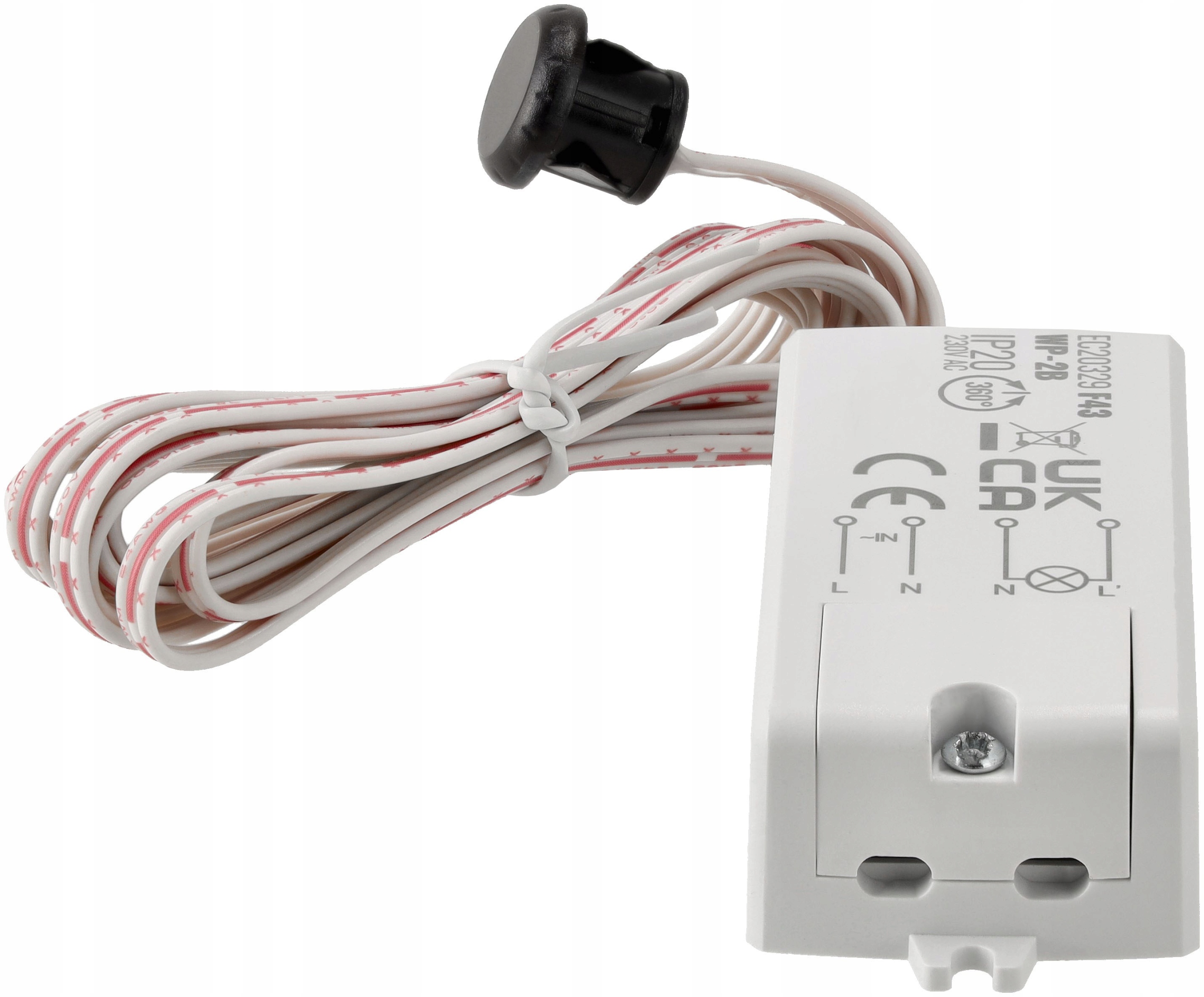 Czujnik Ruchu PIR Czujka Bezdotykowa z Włącznikiem I Sondą