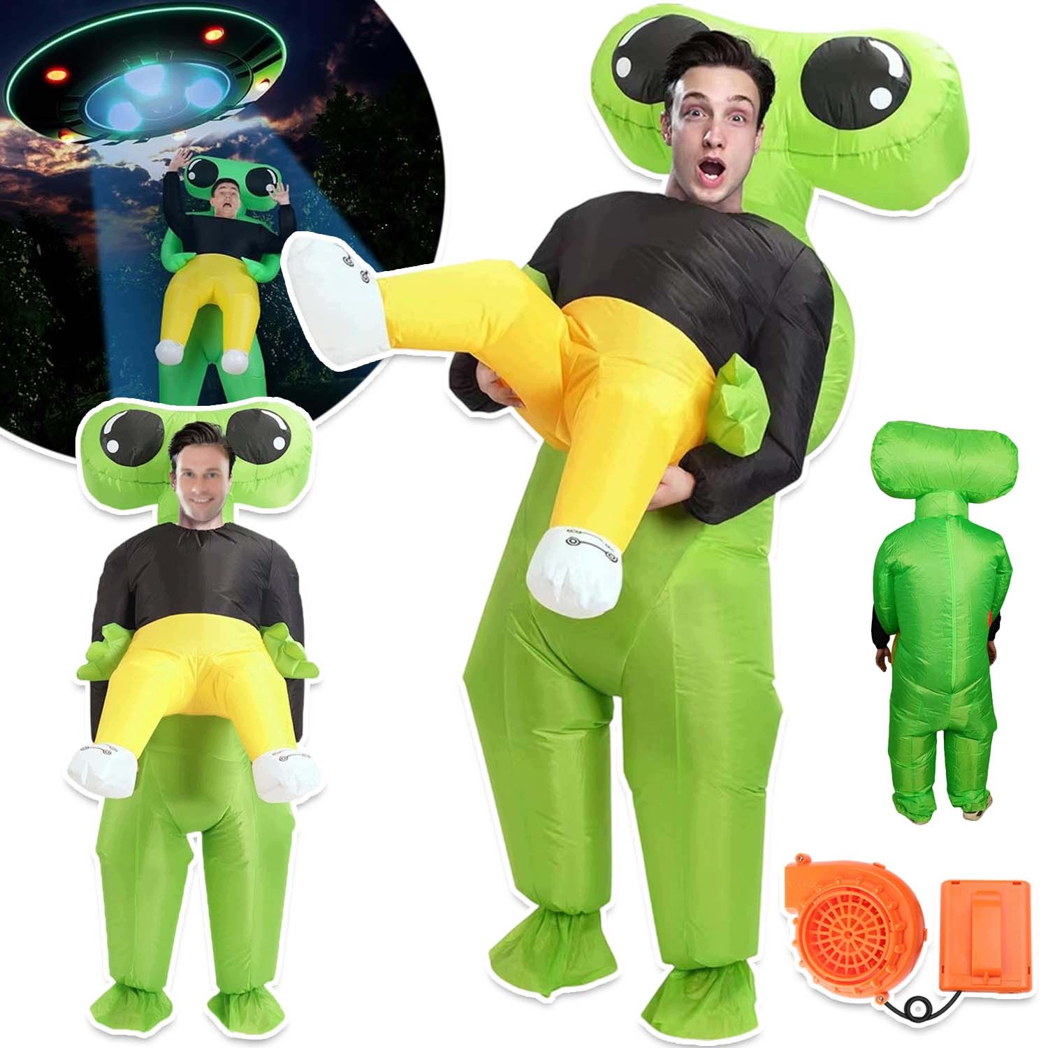 Nafukovací Kostým Alien Převlek Na Halloweenskou Cosplay Párty 150-190 CM