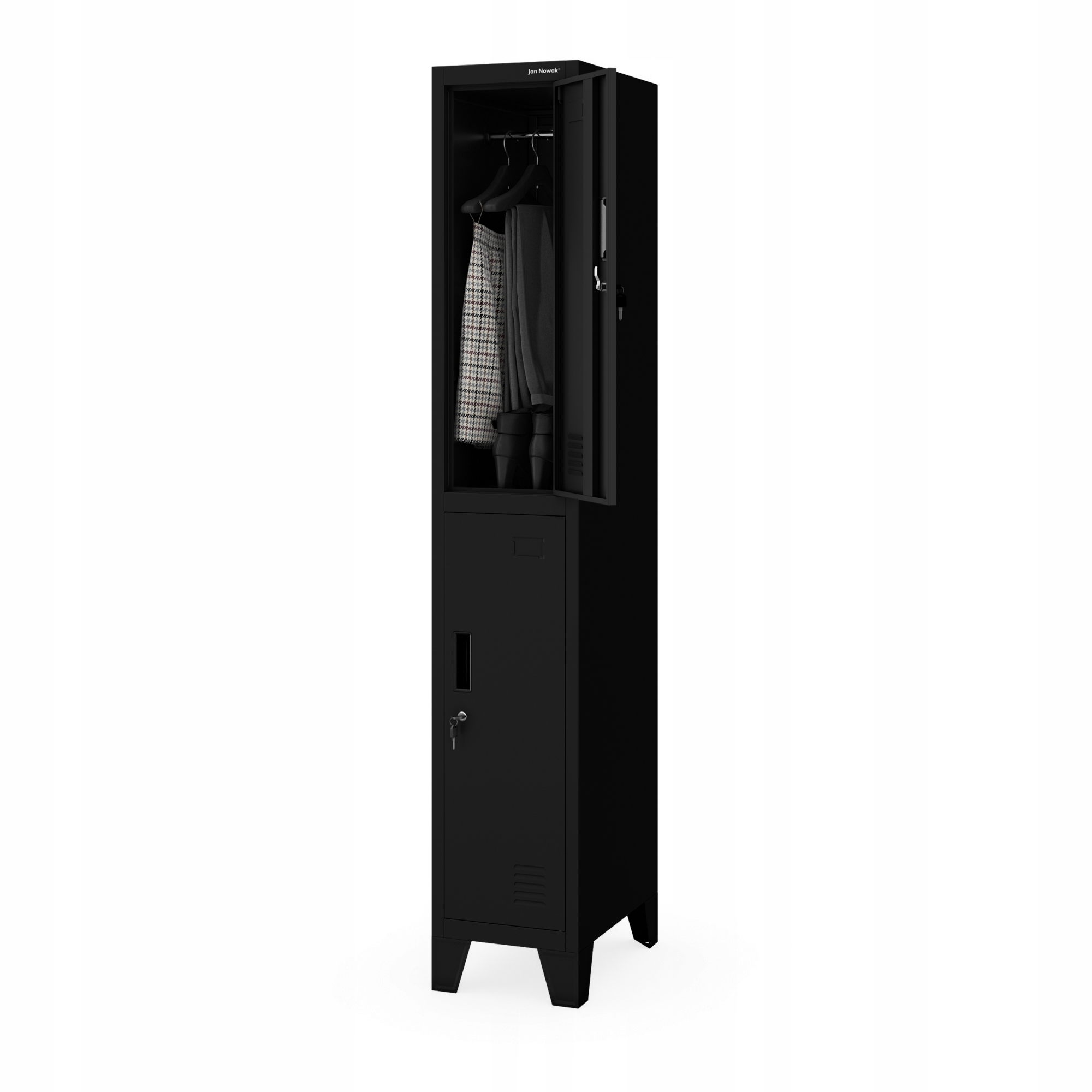 Jan Nowak Sociální skříňka Úzká Jednotlivá Sloupek Bozp Bartek 1 Plus Černá