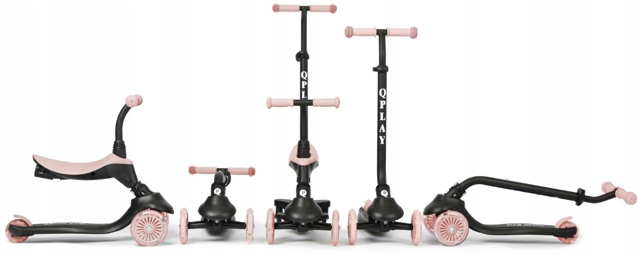 Hulajnoga Jeździk Trójkołowa Dla Dziecka Z Siedzonkiem Sema Evo 3W1 Qplay