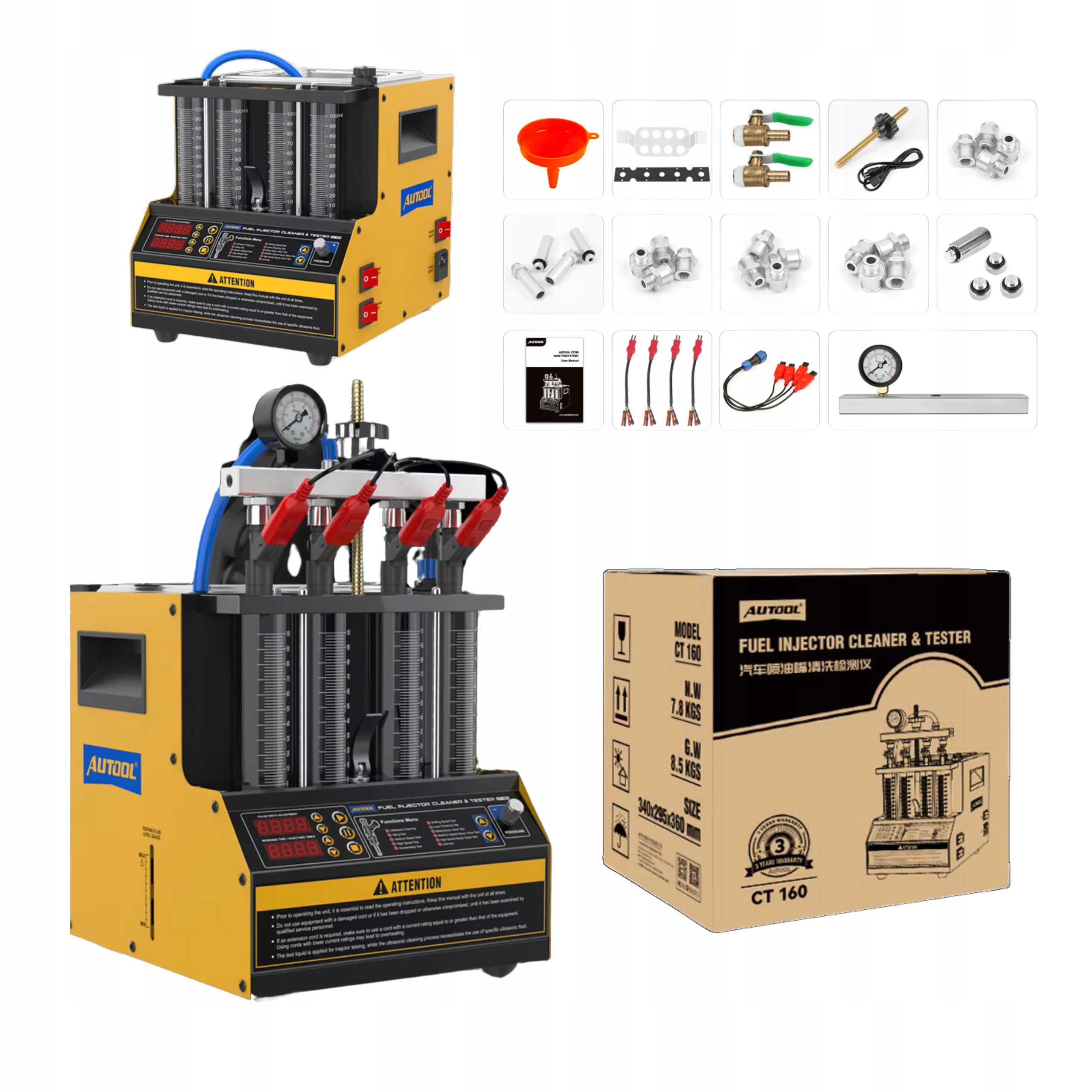 Stroj Na Čistenie, Tester Vstrekovania Paliva, Ultrazvukový CT160 4, Valce