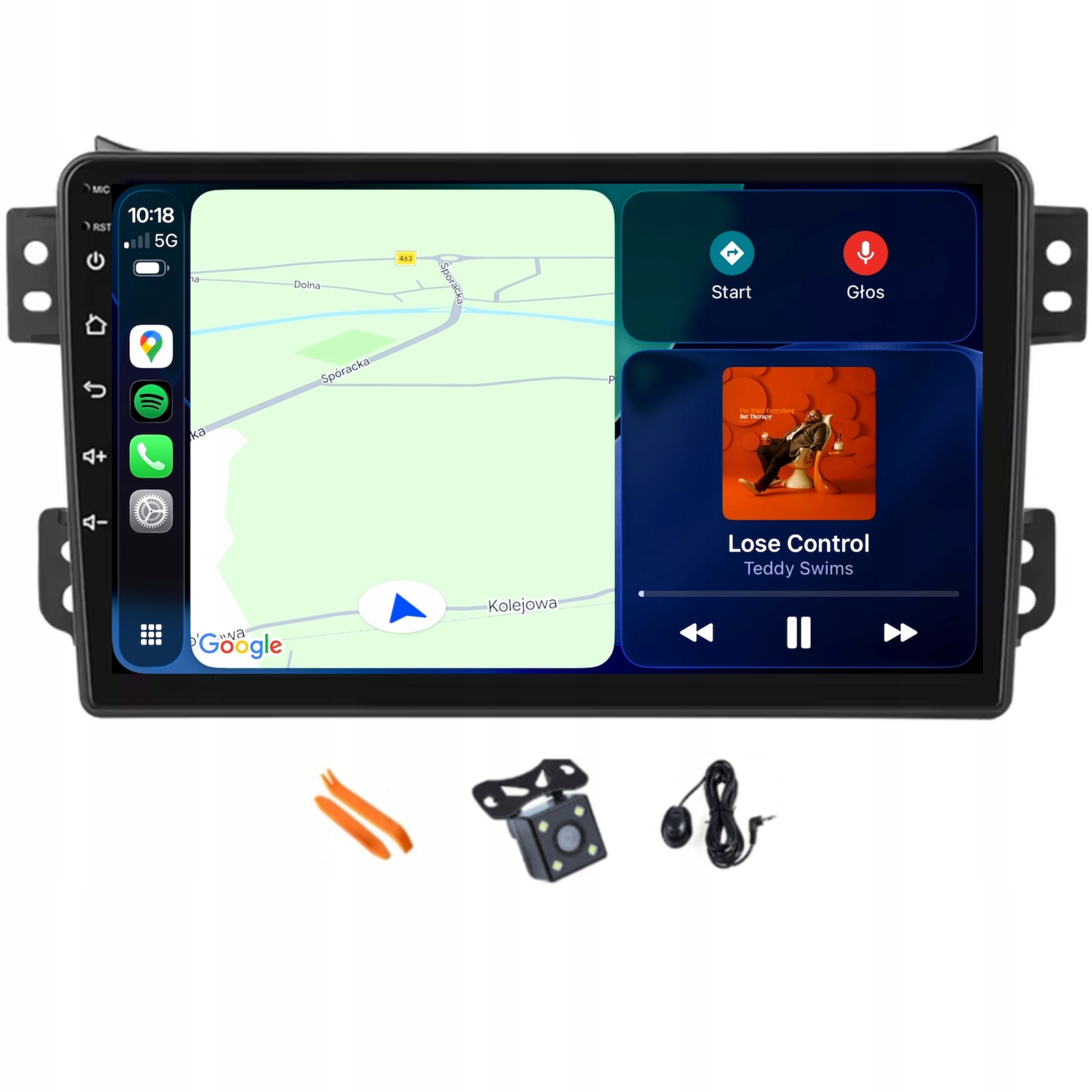 Rádio Android Gps Qled Carplay Lte 128GB Opel Agila Suzuki Splash Ritz